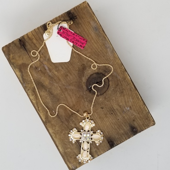 Besty Johnson Jewelry - Besty Johnson Cross Christian Necklace NWT  Long
